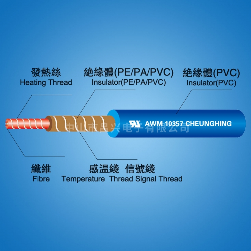 PVC双层发热线UL10357